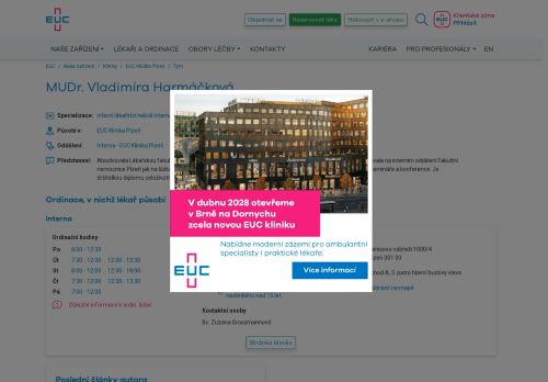 Zobrazit webové stránky Interní ambulance - MUDr. Vladimíra Harmáčková