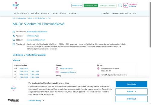 Zobrazit webové stránky Interní ambulance - MUDr. Vladimíra Harmáčková
