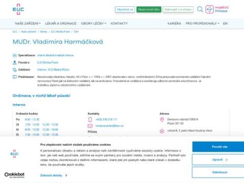 Interní ambulance - MUDr. Vladimíra Harmáčková