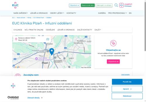 Zobrazit webové stránky Infuzní centrum - EUC klinika