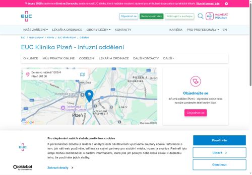 Zobrazit webové stránky Infuzní centrum - EUC klinika