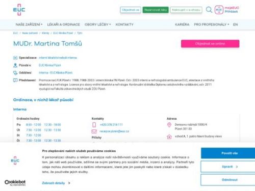 Interní ambulance - MUDr. Martina Tomšů