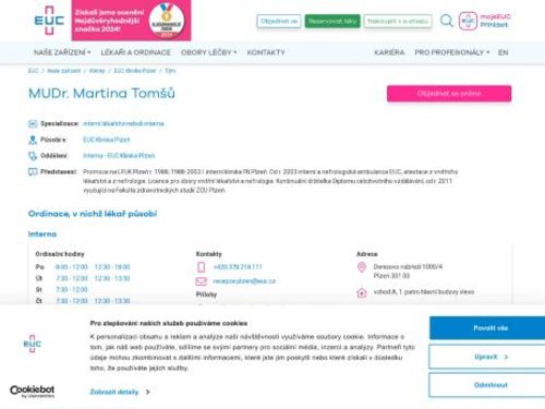 Interní ambulance - MUDr. Martina Tomšů