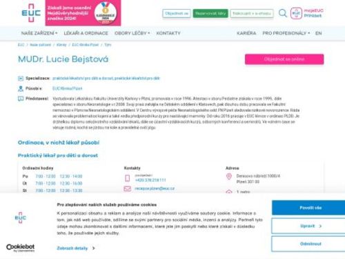 Praktický lékař pro děti a dorost - MUDr. Lucie Bejstová