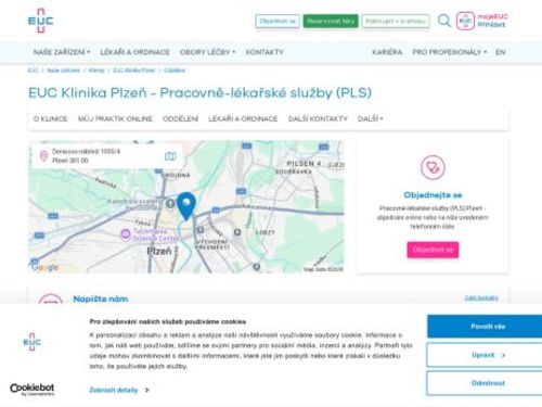 Ordinace PLS (pracovně-lékařské služby) - EUC klinika