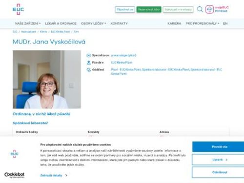 Plicní ambulance - MUDr. Jana Vyskočilová