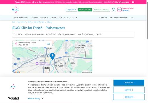 Zobrazit webové stránky Všeobecná pohotovost - EUC klinika