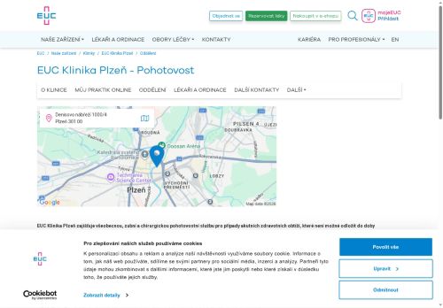 Zobrazit webové stránky Zubní pohotovost - EUC klinika