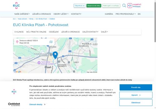 Zobrazit webové stránky Všeobecná pohotovost - EUC klinika