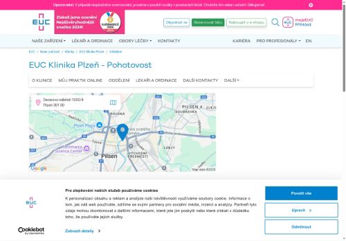 Zobrazit webové stránky Všeobecná pohotovost - EUC klinika