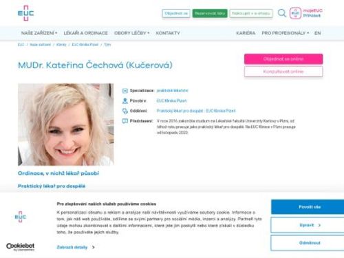 Praktický lékař pro dospělé - MUDr. Kateřina Čechová (Kučerová)