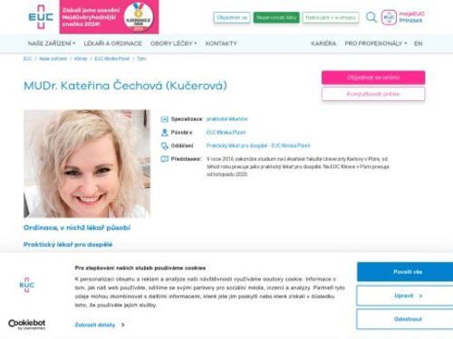 Praktický lékař pro dospělé - MUDr. Kateřina Čechová (Kučerová)