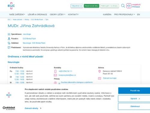 Neurologická ambulance - MUDr. Jiřina Zahrádková