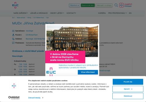Zobrazit webové stránky Neurologická ambulance - MUDr. Jiřina Zahrádková