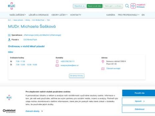Oční ambulance - MUDr. Michaela Šašková