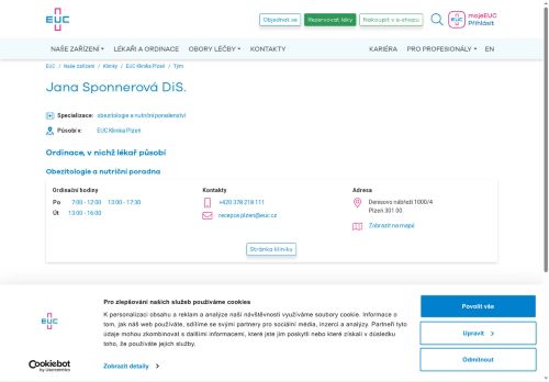 Zobrazit webové stránky Obezitologie a nutriční poradna - Jana Sponnerová DiS.