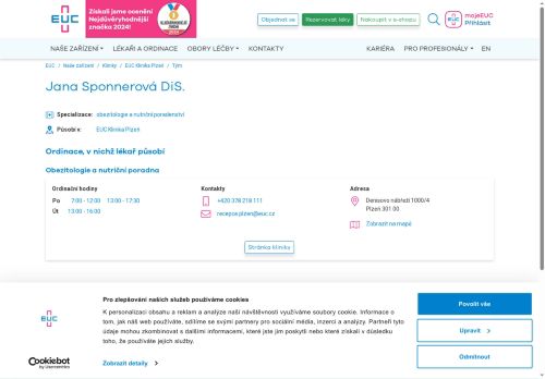 Zobrazit webové stránky Obezitologie a nutriční poradna - Jana Sponnerová DiS.