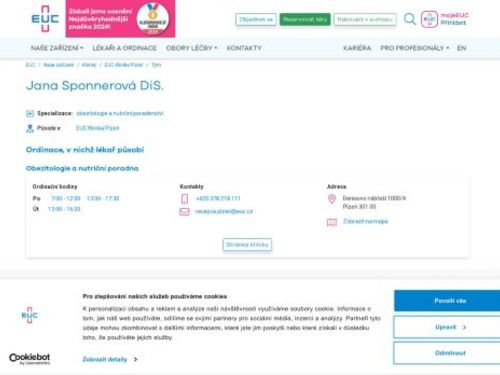 Obezitologie a nutriční poradna - Jana Sponnerová DiS.