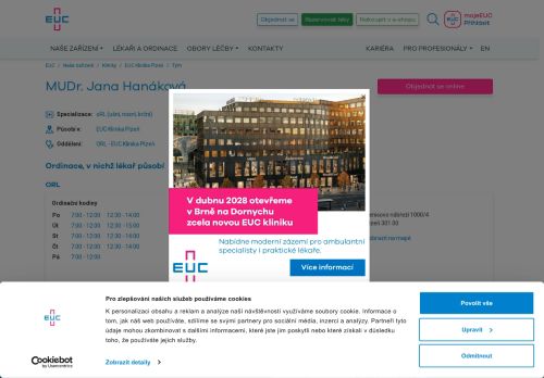 Zobrazit webové stránky ORL - MUDr. Jana Hanáková
