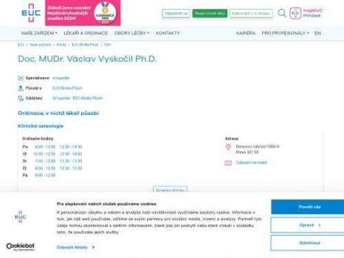 Ortopedická ambulance - Doc. MUDr. Václav Vyskočil Ph.D.