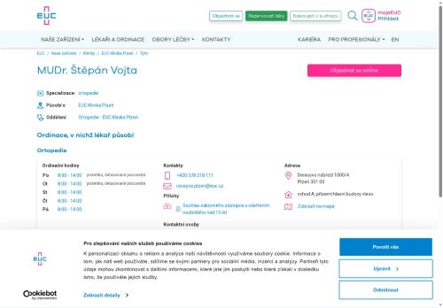 Zobrazit webové stránky Ortopedická ambulance - MUDr. Štěpán Vojta