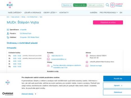 Ortopedická ambulance - MUDr. Štěpán Vojta