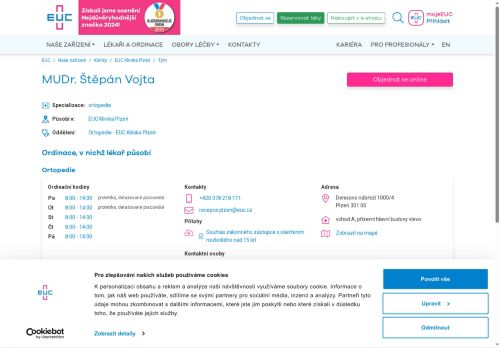 Zobrazit webové stránky Ortopedická ambulance - MUDr. Štěpán Vojta