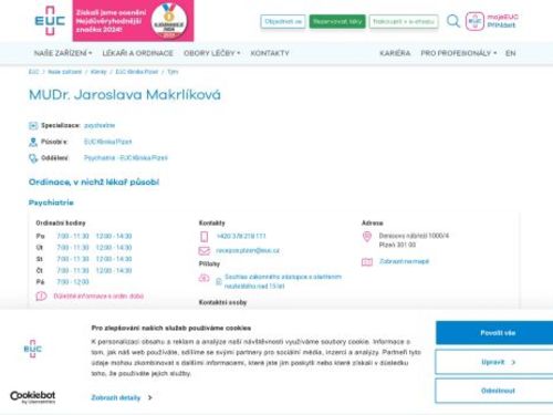 Psychiatrická ambulance - MUDr. Jaroslava Makrlíková