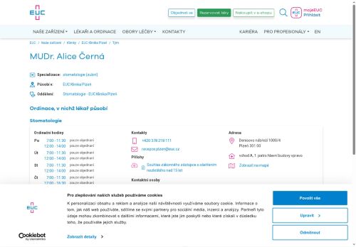 Zobrazit webové stránky Stomatologie - MUDr. Alice Černá