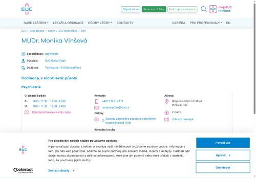 Zobrazit webové stránky Psychiatrická ambulance - MUDr. Monika Vinšová