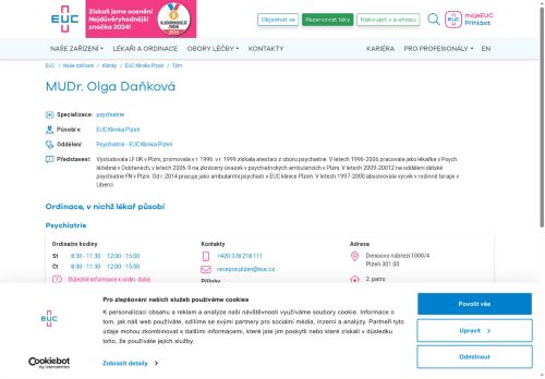 Zobrazit webové stránky Psychiatrická ambulance - MUDr. Olga Daňková