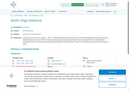 Zobrazit webové stránky Psychiatrická ambulance - MUDr. Olga Daňková