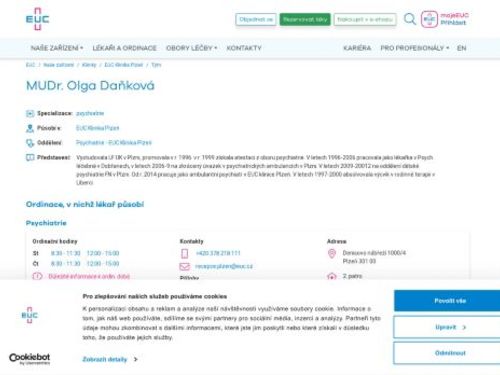 Psychiatrická ambulance - MUDr. Olga Daňková