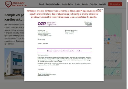 Zobrazit webové stránky Kardiologie Machura s.r.o.