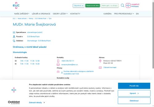 Zobrazit webové stránky Stomatologie - MUDr. Marie Švejbarová