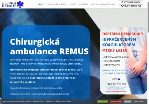Zobrazit webové stránky Chirurgická ambulance REMUS