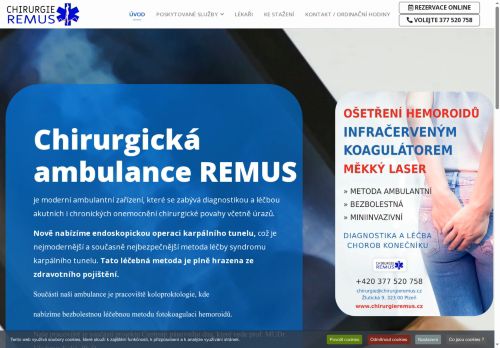 Zobrazit webové stránky Chirurgická ambulance REMUS