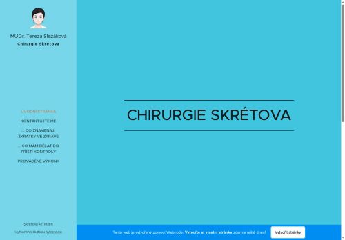 Zobrazit webové stránky Chirurgie Skrétova - MUDr. Tereza Slezáková