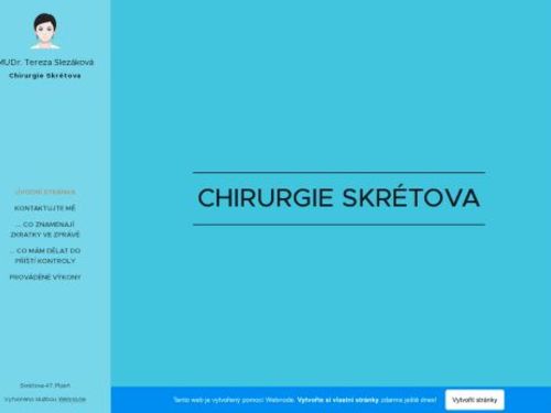 Chirurgie Skrétova - MUDr. Tereza Slezáková