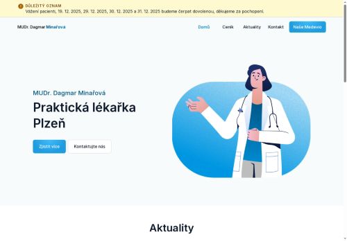 Zobrazit webové stránky Praktický lékař pro dospělé - MUDr. Dagmar Minařová
