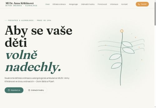 Zobrazit webové stránky Alergologická a imunologická ambulance - MUDr. Anna Křiklánová