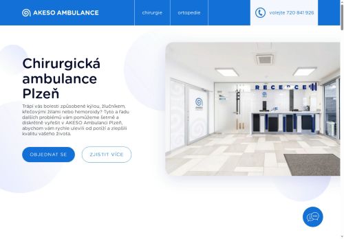 Zobrazit webové stránky AKESO chirurgická ambulance Plzeň - MUDr. Vojtěch Černý, MUDr. Juraj Horský