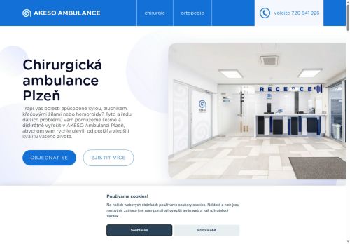 Zobrazit webové stránky AKESO chirurgická ambulance Plzeň - MUDr. Vojtěch Černý, MUDr. Juraj Horský