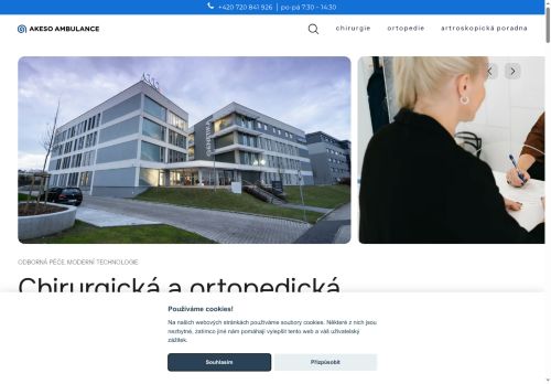 Zobrazit webové stránky AKESO Ortopedická ambulance Plzeň - MUDr. Ludvík Lukáš, MUDr. Marek Reichl, MUDr. Petr Skala