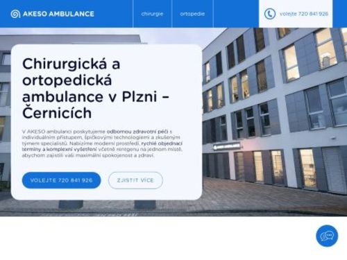 AKESO Ortopedická ambulance Plzeň - MUDr. Ludvík Lukáš, MUDr. Marek Reichl, MUDr. Petr Skala