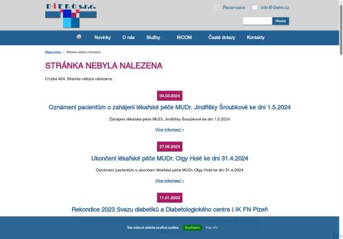 Zobrazit webové stránky Diabetologická ambulance DIEKO s.r.o. - MUDr. Jindřiška Šroubková