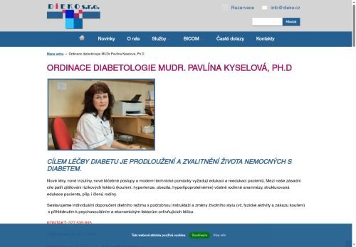 Zobrazit webové stránky Diabetologická ambulance DIEKO s.r.o. - MUDr. Pavlína Kyselová, Ph.D.