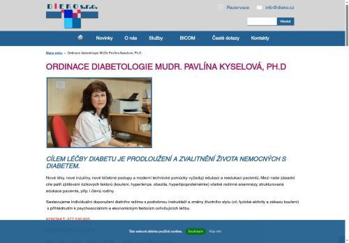 Zobrazit webové stránky Diabetologická ambulance DIEKO s.r.o. - MUDr. Pavlína Kyselová, Ph.D.