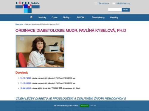 Diabetologická ambulance DIEKO s.r.o. - MUDr. Pavlína Kyselová, Ph.D.