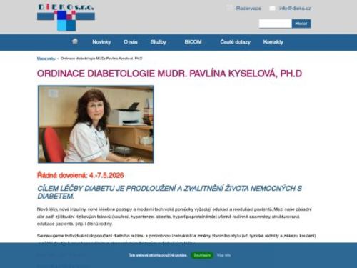 Diabetologická ambulance DIEKO s.r.o. - MUDr. Pavlína Kyselová, Ph.D.
